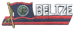 Cut-Out Flag Patch of Belize