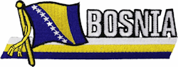 Cut-Out Flag Patch of Bosnia & Herzegovina through 1998