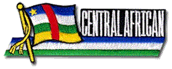 Cut-Out Flag Patch of Central African Republic