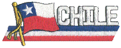 Cut-Out Flag Patch of Chile