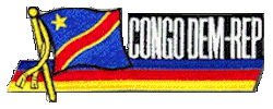 Cut-Out Flag Patch of Congo, Dem Republic of