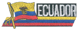 Cut-Out Flag Patch of Ecuador
