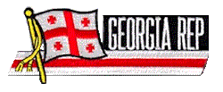 Cut-Out Flag Patch of Georgia (Country)