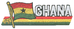 Cut-Out Flag Patch of Ghana