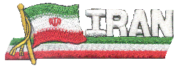 Cut-Out Flag Patch of Iran