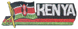 Cut-Out Flag Patch of Kenya