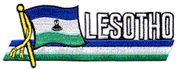 Cut-Out Flag Patch of Lesotho