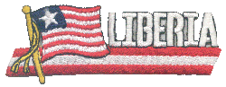 Cut-Out Flag Patch of Liberia
