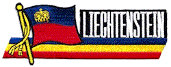 Cut-Out Flag Patch of Liechtenstein