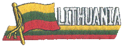 Cut-Out Flag Patch of Lithuania