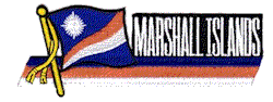 Cut-Out Flag Patch of Marshall Islands