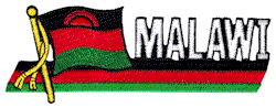 Cut-Out Flag Patch of Malawi