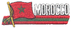 Cut-Out Flag Patch of Morocco
