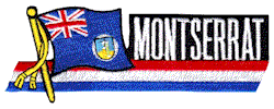 Cut-Out Flag Patch of Montserrat