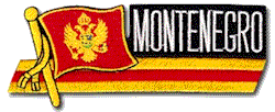 Cut-Out Flag Patch of Montenegro