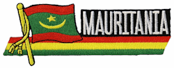 Cut-Out Flag Patch of Mauritania