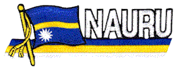 Cut-Out Flag Patch of Nauru