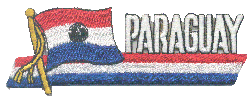 Cut-Out Flag Patch of Paraguay
