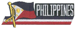 Cut-Out Flag Patch of Philippines