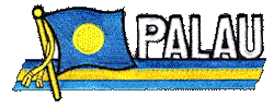Cut-Out Flag Patch of Palau