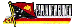Cut-Out Flag Patch of Papua New Guinea