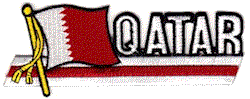 Cut-Out Flag Patch of Qatar