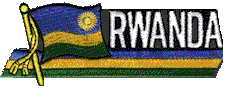 Cut-Out Flag Patch of Rwanda