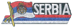 Cut-Out Flag Patch of Serbia