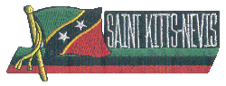 Cut-Out Flag Patch of Saint Kitts-Nevis