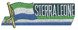 Cut-Out Flag Patch of Sierra Leone