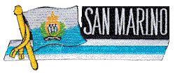 Cut-Out Flag Patch of San Marino