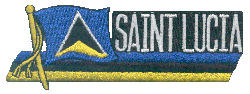 Cut-Out Flag Patch of Saint Lucia