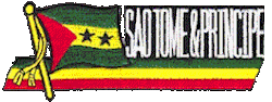 Cut-Out Flag Patch of Sao Tome and Principe