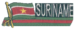 Cut-Out Flag Patch of Suriname