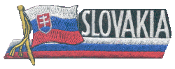 Cut-Out Flag Patch of Slovak Republic