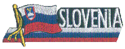 Cut-Out Flag Patch of Slovenia