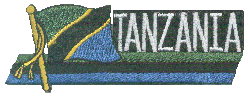Cut-Out Flag Patch of Tanzania