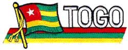 Cut-Out Flag Patch of Togo