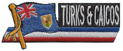Cut-Out Flag Patch of Turks & Caicos