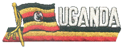 Cut-Out Flag Patch of Uganda