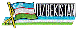 Cut-Out Flag Patch of Uzbekistan