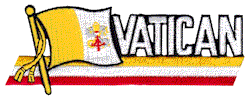 Cut-Out Flag Patch of Vatican City