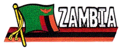 Cut-Out Flag Patch of Zambia