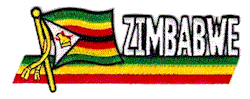 Cut-Out Flag Patch of Zimbabwe