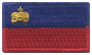 Micro Flag Patch of Liechtenstein