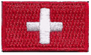 Micro Flag Patch of Switzerland - RECTANGLE