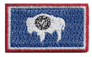 Micro Flag Patch of State of Wyoming