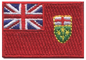 Mini Flag Patch of Canadian Province of Ontario