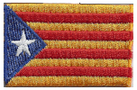 Mini Flag Patch of Catalonia (Estelada)