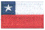 Mini Flag Patch of Chile